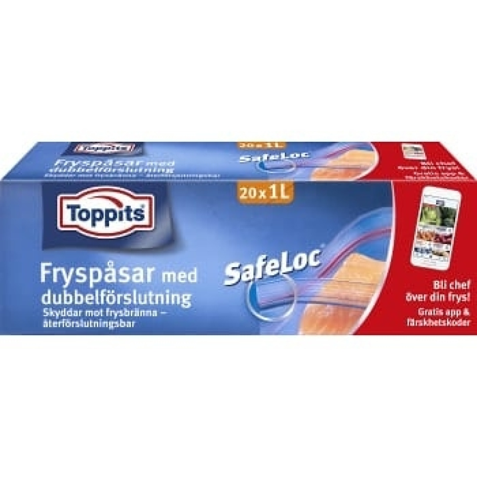 Safeloc® hersluitbare zak voor sous vide en vriezer - Toppits in de groep Koken / Sous vide / Zip- & vacuümzakken bij The Kitchen Lab (1096-23587)