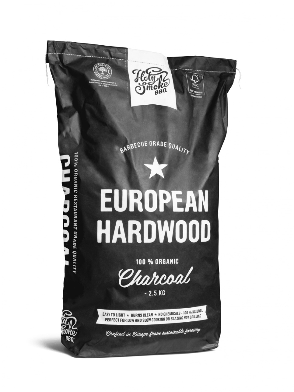 Barbecue houtskool, Lump Charcoal, 2,5 kg - Holy Smoke BBQ in de groep Barbecues, Fornuizen & Ovens / Barbecue houtskool & briketten / houtskool bij The Kitchen Lab (1282-26780)