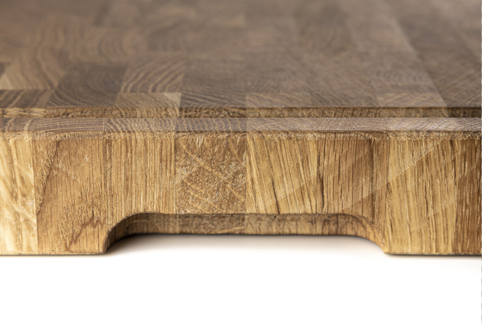 Snijplank/bouillonblok in kopshout, eiken - Holy Smoke BBQ