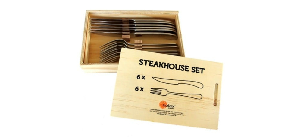 Steakhouse Bestekset Julia, Large, 12 delig in de groep Tafelschikking / Bestek / Bestek bij The Kitchen Lab (1284-12785)