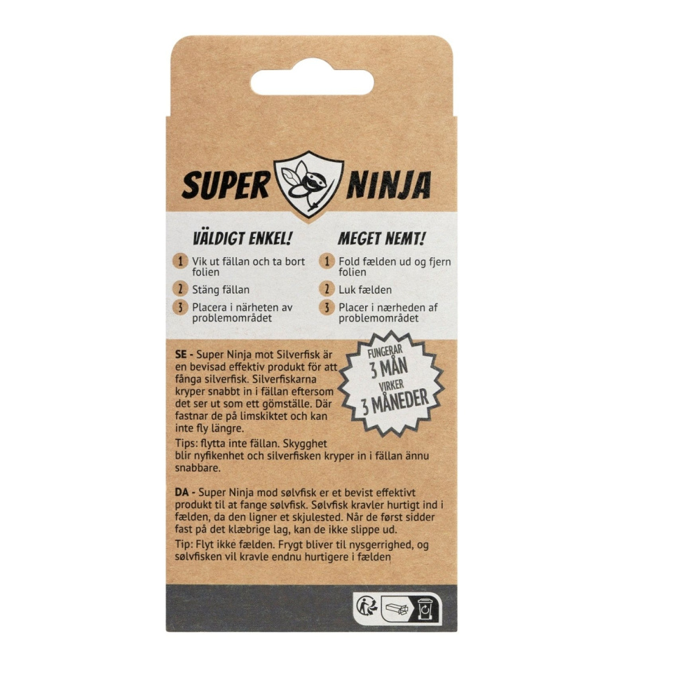 Zilvervisjesval, 3 stuks - Super Ninja Zilvervisjesval, 3 stuks - Super Ninja