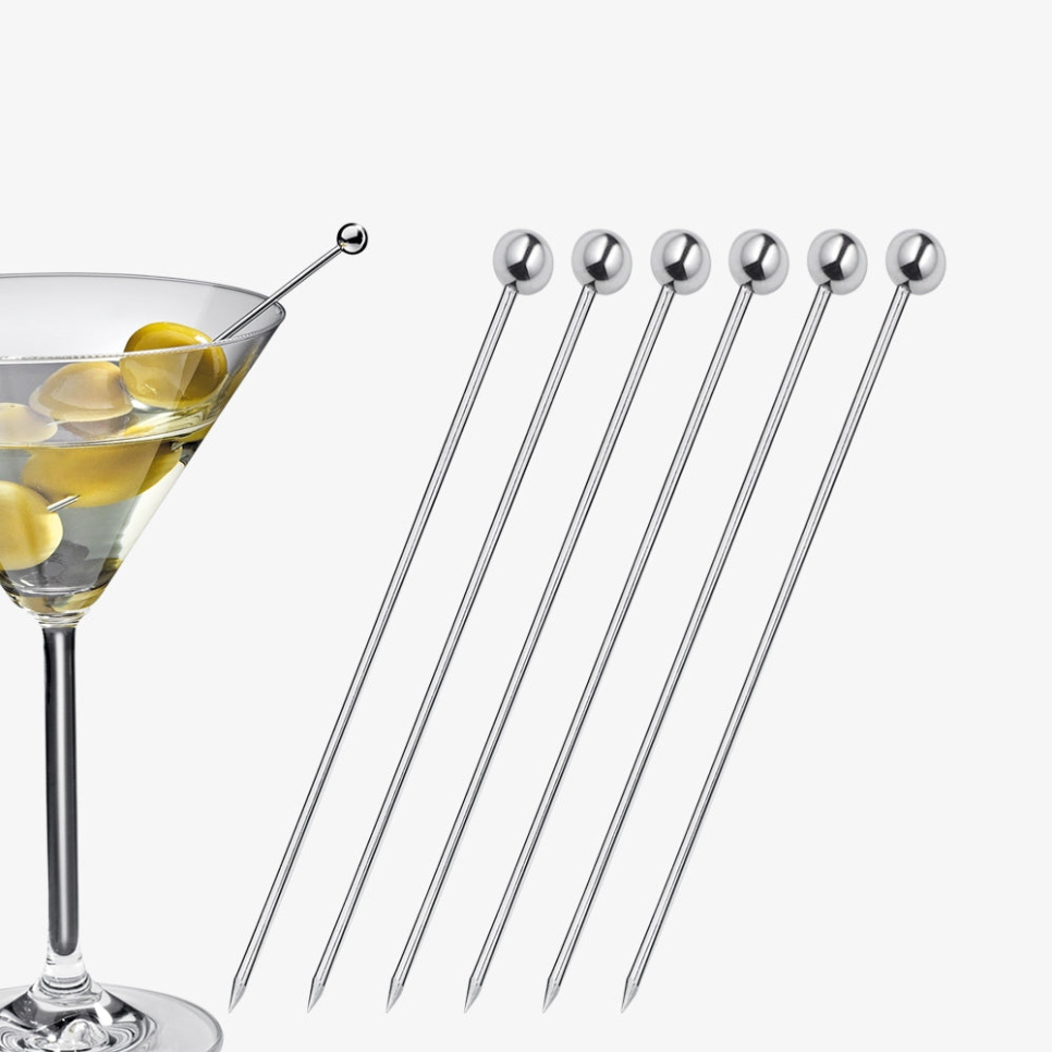 Roestvrijstalen cocktailprikkers, 6 stuks - Cilio in de groep Bar & Wijn / Bar Materiaal / Overig bar materiaal bij The Kitchen Lab (1316-28313)