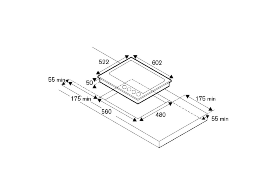 Heritage gaskookplaat, 60 cm, Mat zwart - Bertazzoni Heritage gaskookplaat, 60 cm, Mat zwart - Bertazzoni
