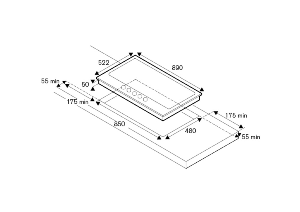 Gaskookplaat Professional, 60 cm, Roestvrij staal - Bertazzoni Gaskookplaat Professional, 60 cm, Roestvrij staal - Bertazzoni