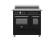 Inductiekookplaat Heritage, 90 cm, model C, 5 Zones, Dubbele oven, Mat zwart - Bertazzoni