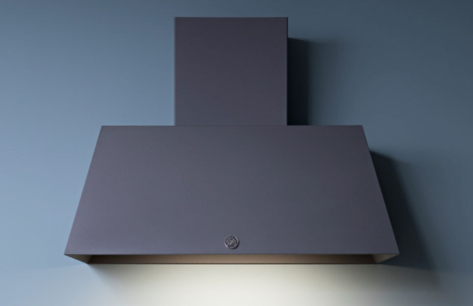 Ventilator Heritage, wandmodel 110 cm, Mat zwart - Bertazzoni Ventilator Heritage, wandmodel 110 cm, Mat zwart - Bertazzoni