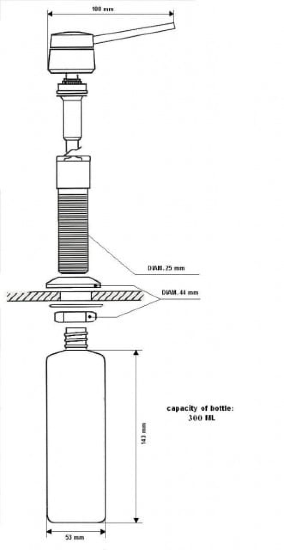 Reinigingspomp in staal Reinigingspomp in staal