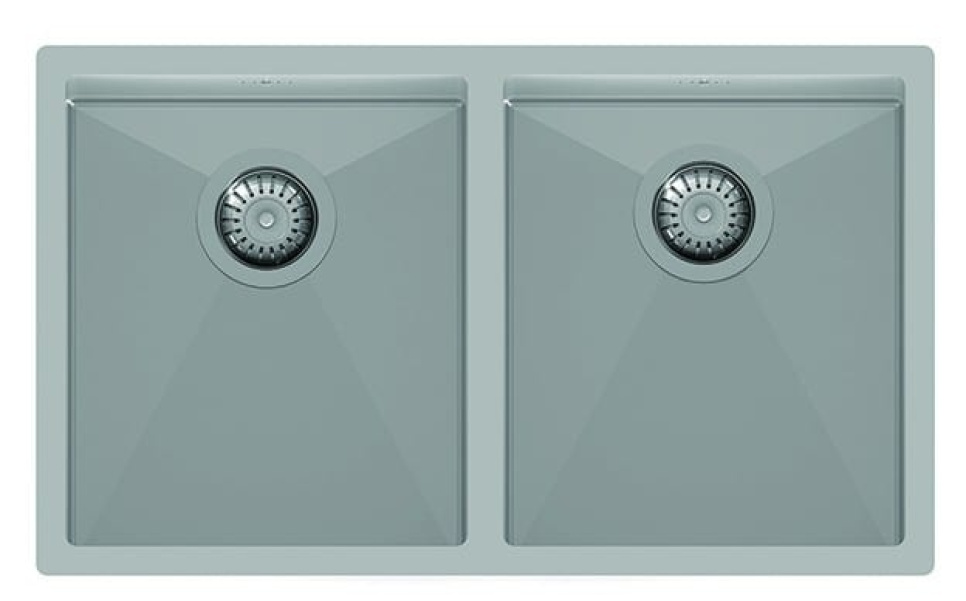 RVS dubbele spoelbak 760 x 450 mm in de groep Keuken interieur / Wasbak bij The Kitchen Lab (1416-12568)