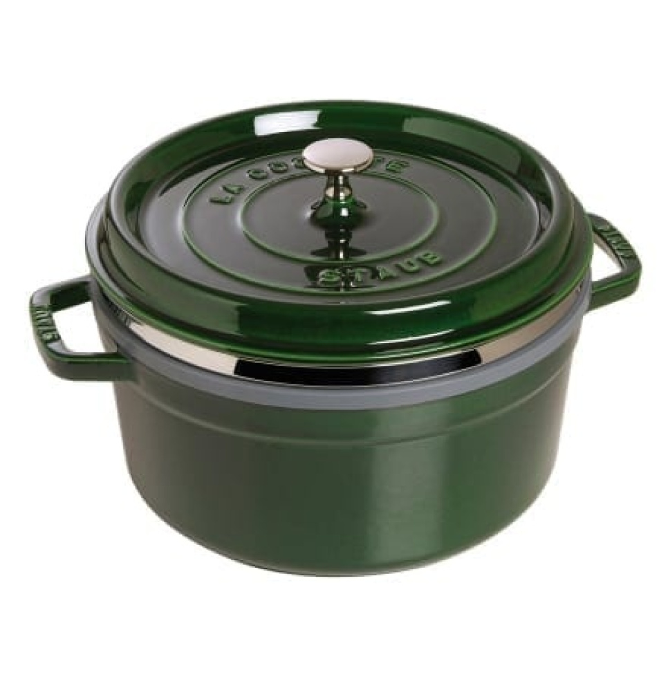 Gietijzeren pan met stoominzet, 26 cm, 5,2 liter, Groen - Staub in de groep Koken / Potten & Pannen / Potten bij The Kitchen Lab (1418-12945)