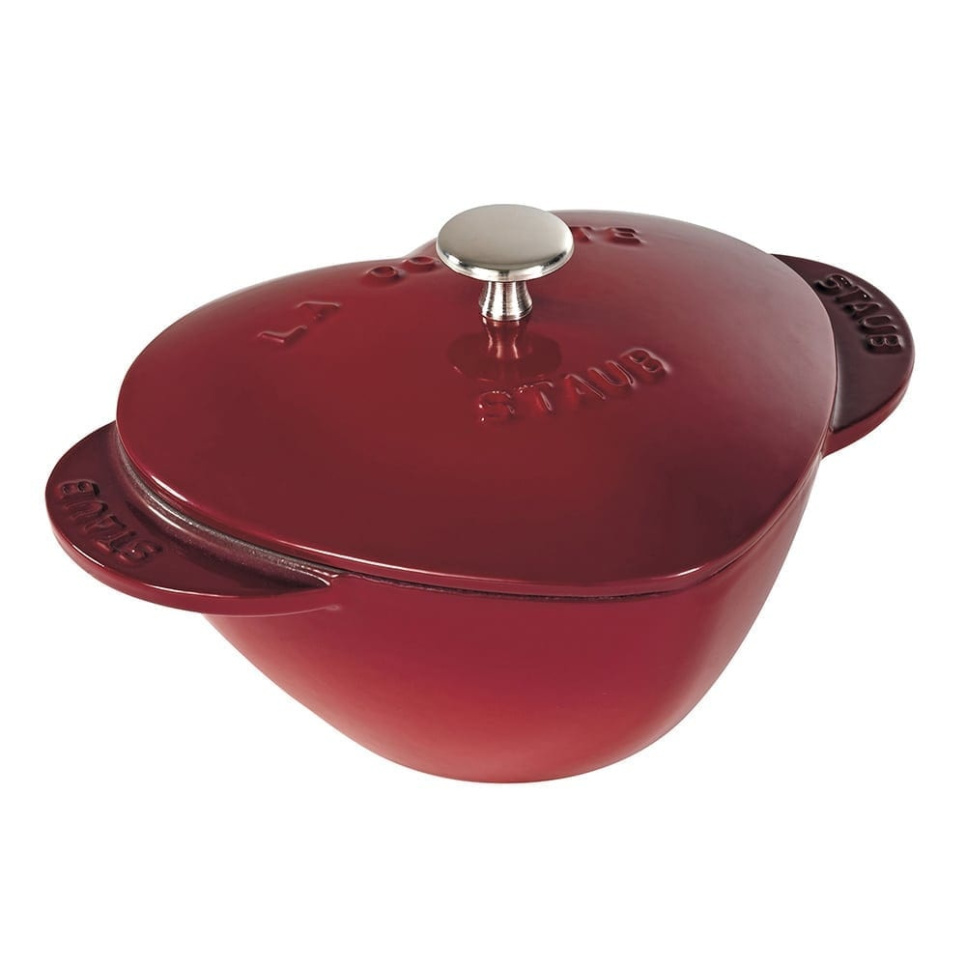 Hartvormige gietijzeren pan, 20 cm, Rood - Staub in de groep Koken / Potten & Pannen / Potten bij The Kitchen Lab (1418-13024)