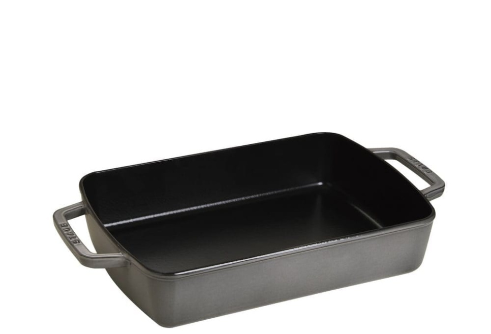 Gietijzeren ovenschaal, 30x20 cm, grijs - Staub in de groep Koken / Ovenschalen & Gastronorms / Oven vormen bij The Kitchen Lab (1418-13097)