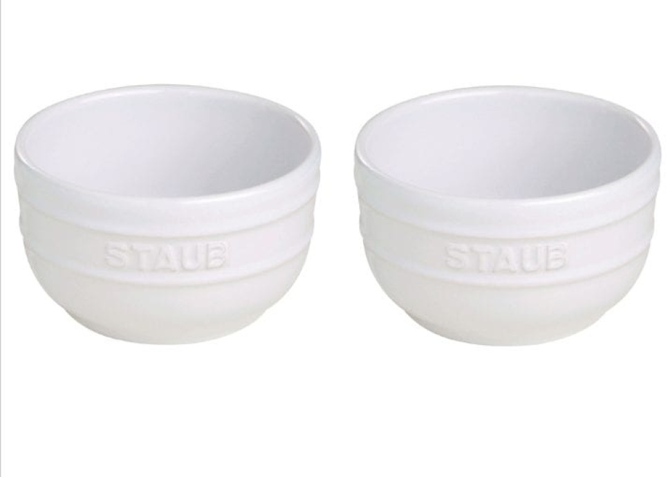 Stenen schaaltje, 2-pack, 8cm, Wit - Staub in de groep Tafelschikking / Overig voor Tafelschikking en Serveren / Ramekins bij The Kitchen Lab (1418-13525)