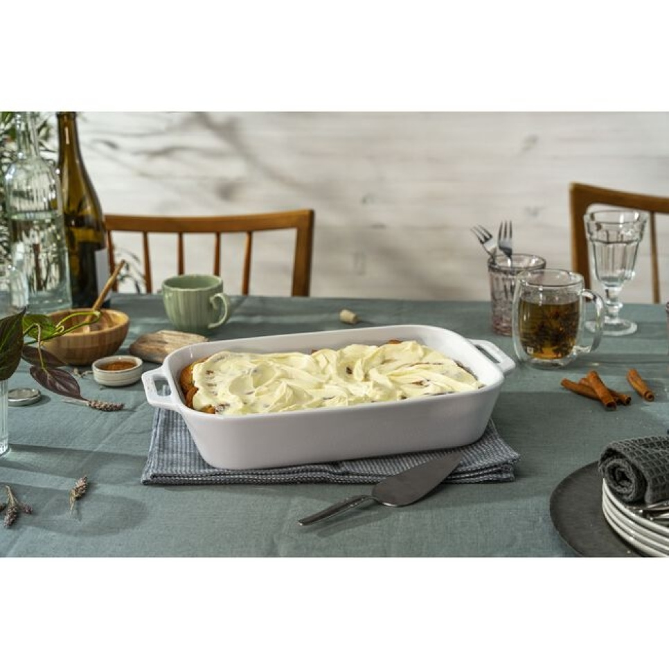 Rechthoekige vorm, wit - Staub - 34 x 24 cm Rechthoekige vorm, wit - Staub - 34 x 24 cm
