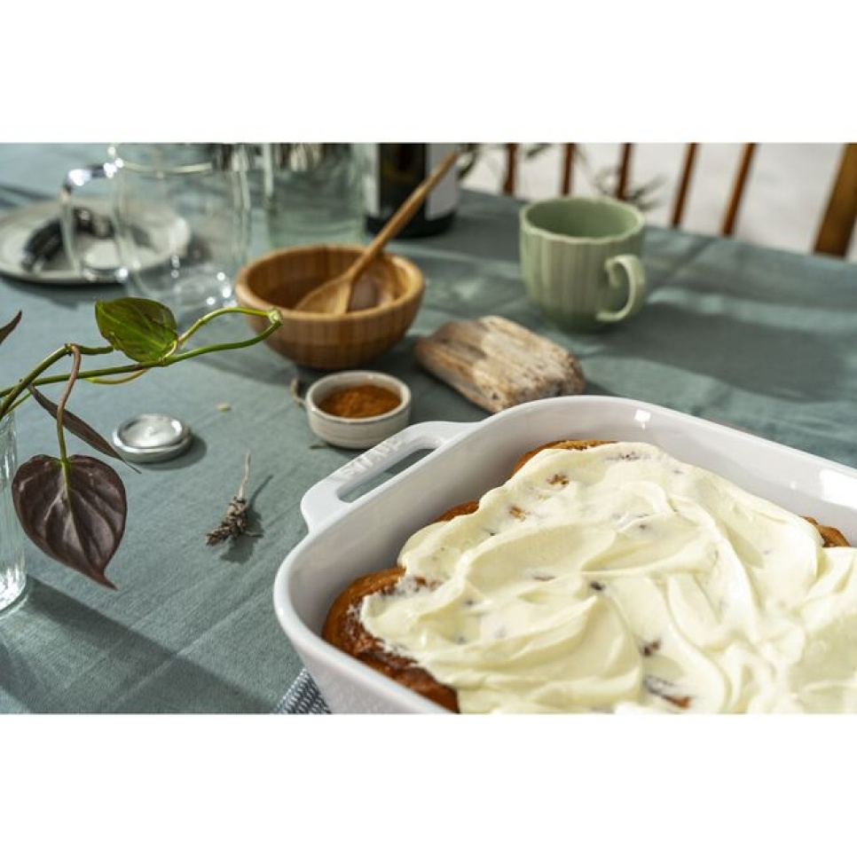 Rechthoekige vorm, wit - Staub - 34 x 24 cm Rechthoekige vorm, wit - Staub - 34 x 24 cm