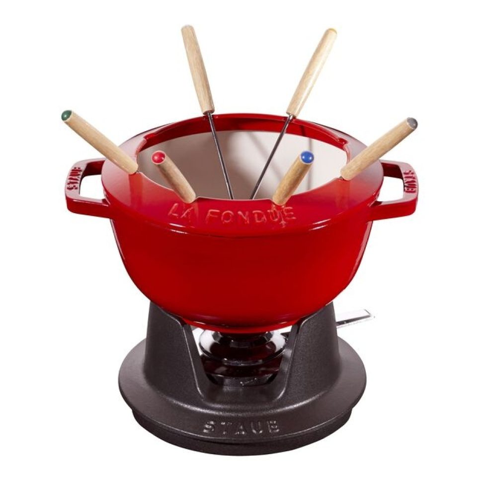 Fonduepan, Rood, 20 cm - Staub in de groep Koken / Potten & Pannen / Potten bij The Kitchen Lab (1418-19887)
