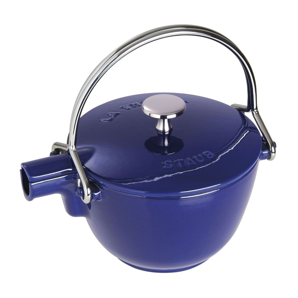 Teapot in gietijzer, 1,15 liter, blauw - Staub in de groep Thee & Koffie / Thee / Theepotten bij The Kitchen Lab (1418-27422)