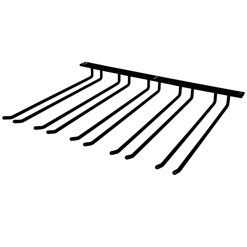 Glashangers voor wandmontage - zilver, 20 glazen - Hippie de Luxe