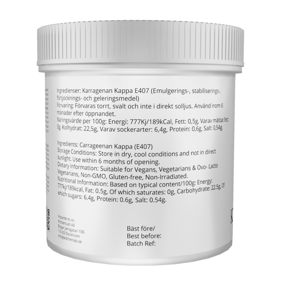Carrageen Kappa (E407) - The Kitchen Lab Carrageen Kappa (E407) - The Kitchen Lab