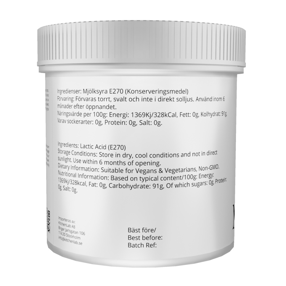 Melkzuur (E270) - The Kitchen Lab Melkzuur (E270) - The Kitchen Lab