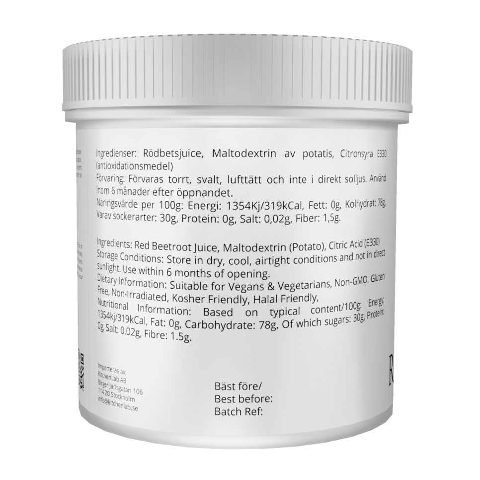 Rode bietenpoeder 100g - The Kitchen Lab Rode bietenpoeder 100g - The Kitchen Lab