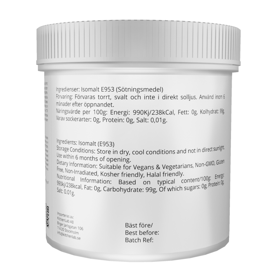 Isomalt (E953) - The Kitchen Lab
