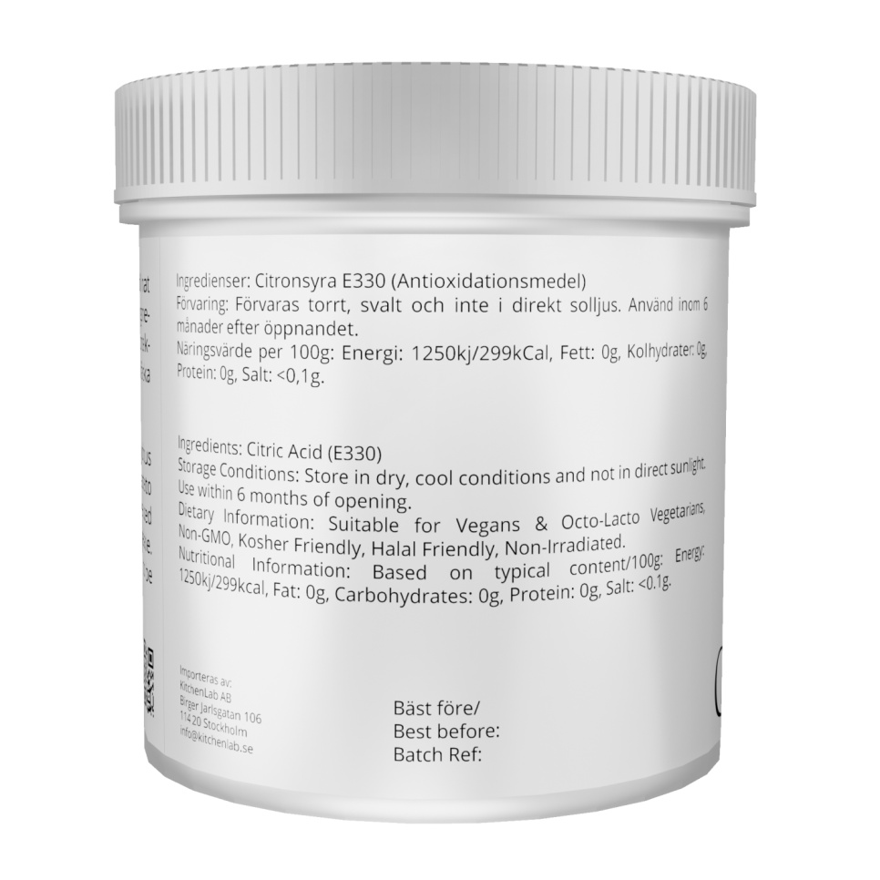 Citroenzuur (E330) - The Kitchen Lab Citroenzuur (E330) - The Kitchen Lab