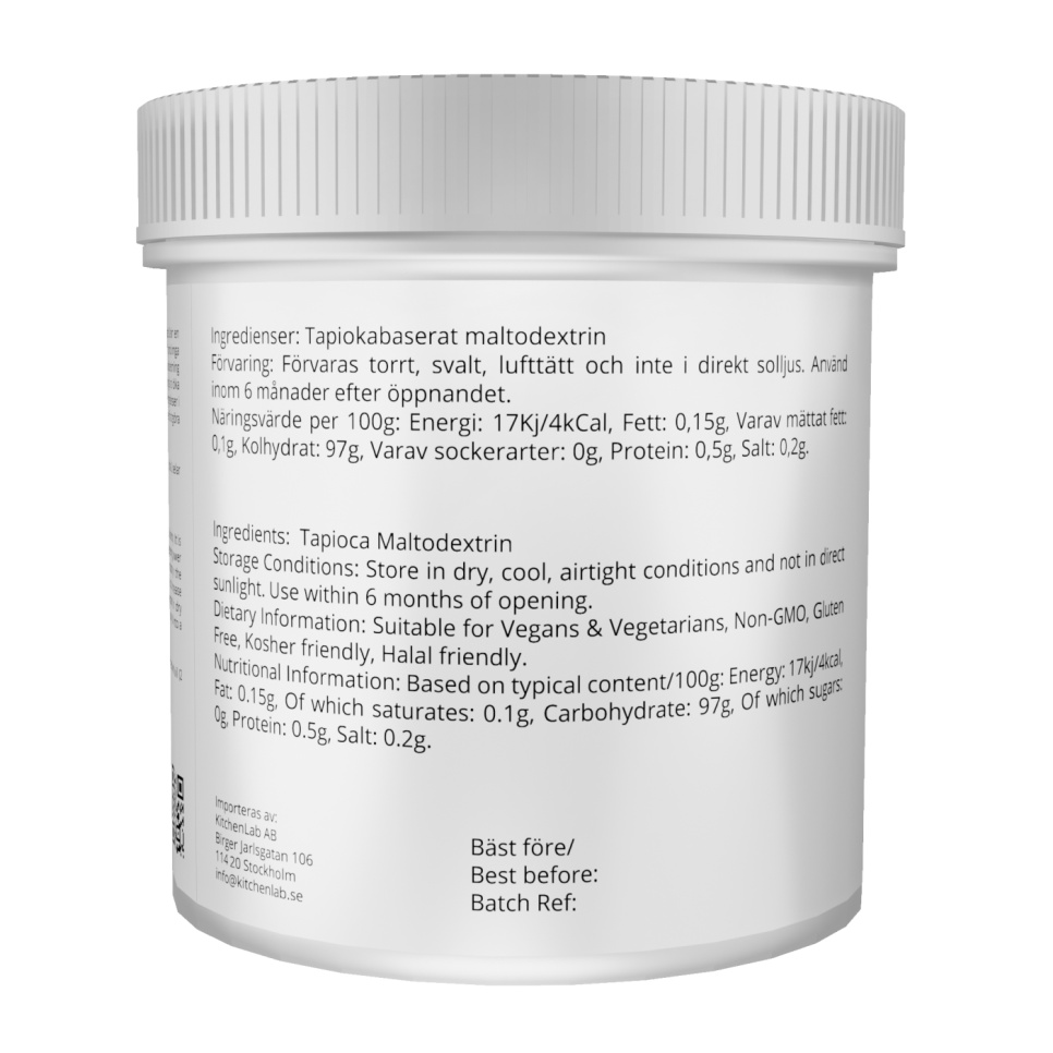 Zorbit (maltodextrine op basis van tapioca) - The Kitchen Lab Zorbit (maltodextrine op basis van tapioca) - The Kitchen Lab