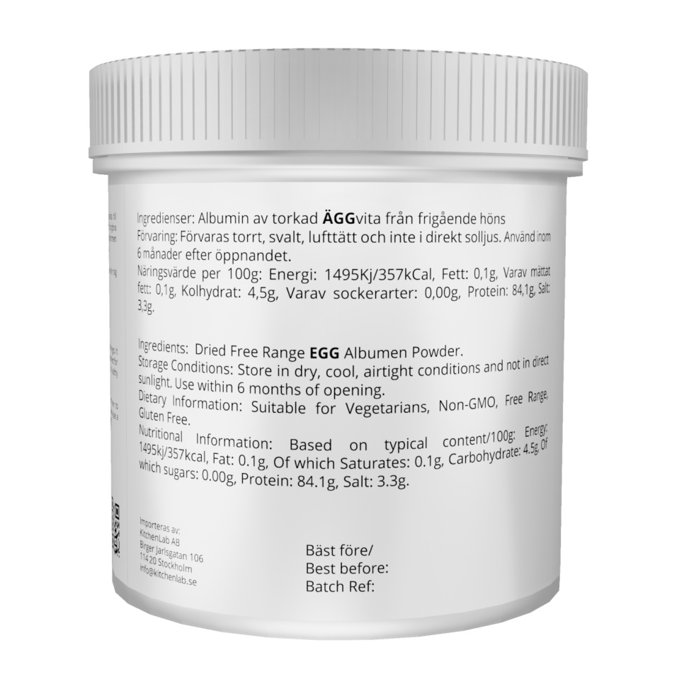 Eiwitpoeder, albumine - The Kitchen Lab - 500 g Eiwitpoeder, albumine - The Kitchen Lab - 500 g