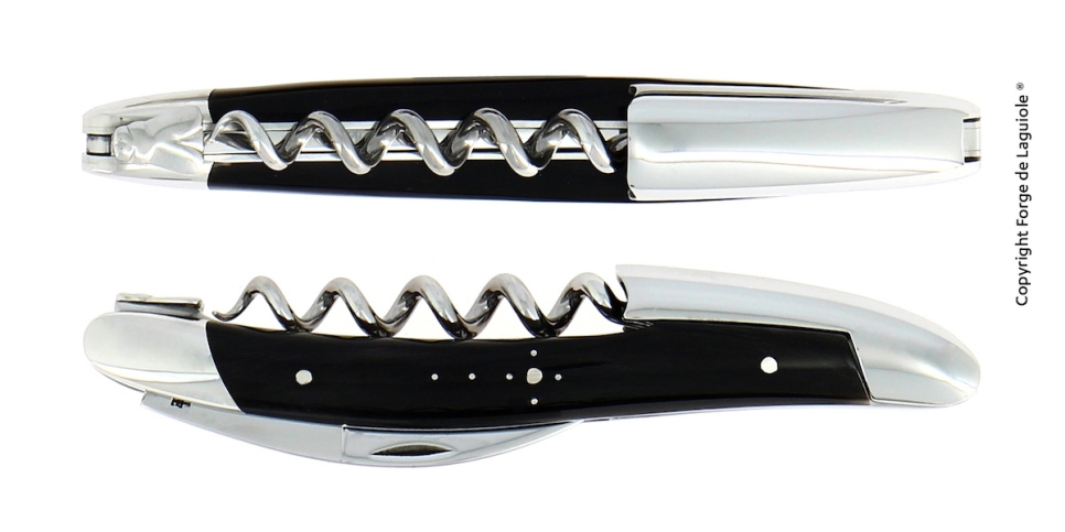 Donker hoornen sommeliermes, gepolijst, Tradition - Forge de Laguiole in de groep Bar & Wijn / Wijn accessoires / Kelnersmessen & Flesopeners bij The Kitchen Lab (1446-24040)