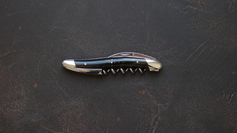 Donker hoornen sommeliermes, gepolijst, Tradition - Forge de Laguiole