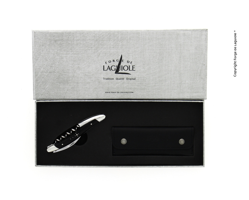 Donker hoornen sommeliermes, gepolijst, Tradition - Forge de Laguiole