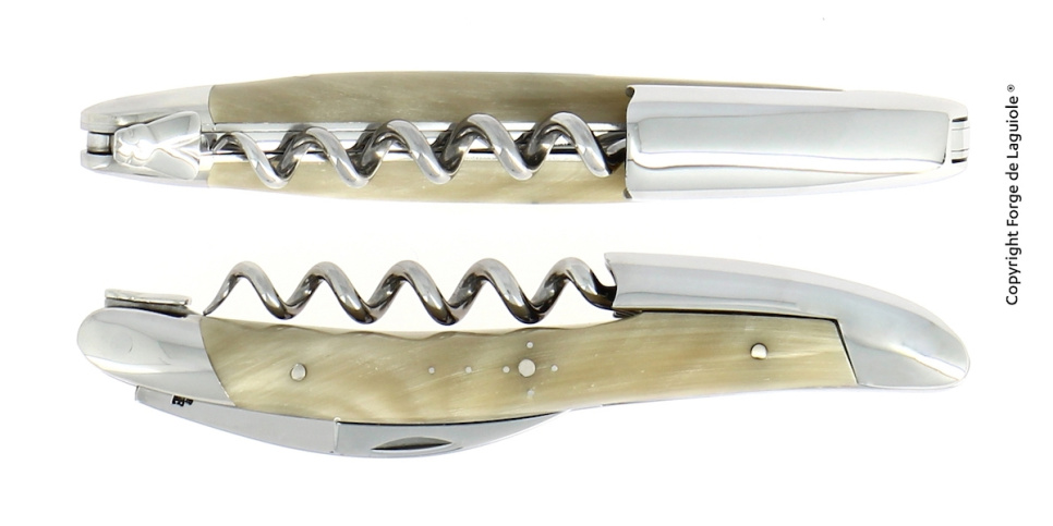 Helder hoorn sommeliermes, gepolijst, Tradition - Forge de Laguiole in de groep Bar & Wijn / Wijn accessoires / Kelnersmessen & Flesopeners bij The Kitchen Lab (1446-24422)