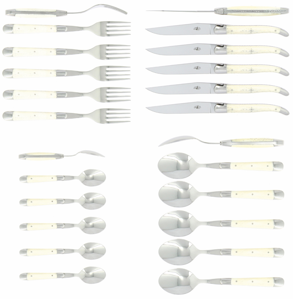 Bestekset 03, benen heft, gepolijst, Tradition - Forge de Laguiole in de groep Tafelschikking / Bestek / Bestek bij The Kitchen Lab (1446-32851)