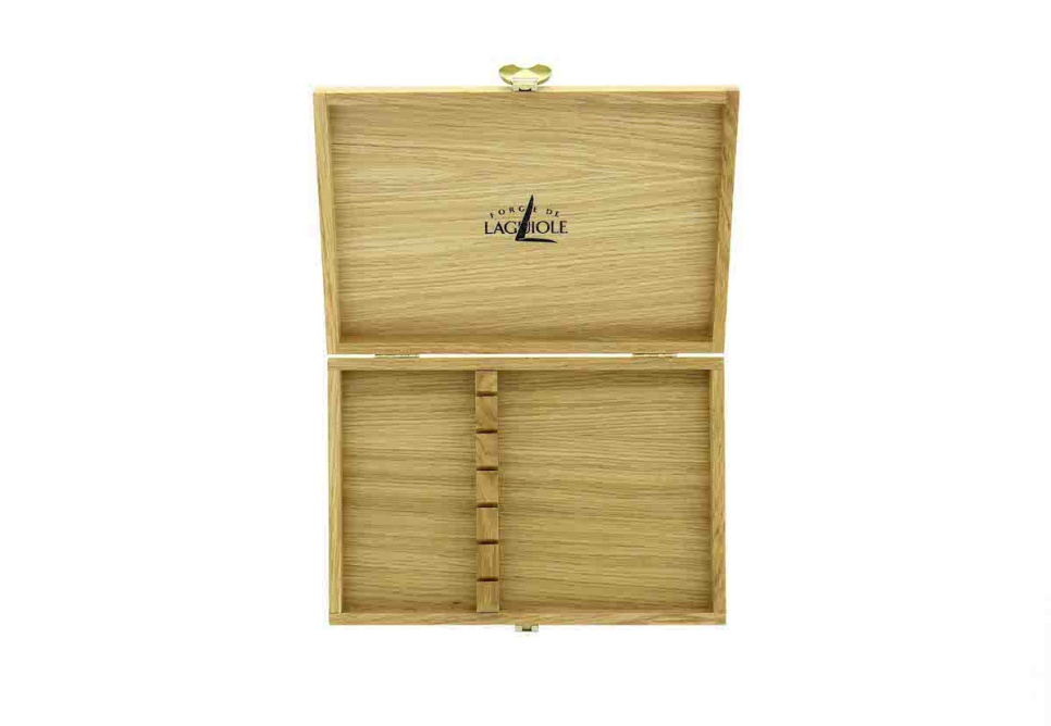 Opbergdoos voor 6 bestekken, Eik - Forge de Laguiole in de groep Tafelschikking / Bestek / Bestek opslag bij The Kitchen Lab (1446-32872)