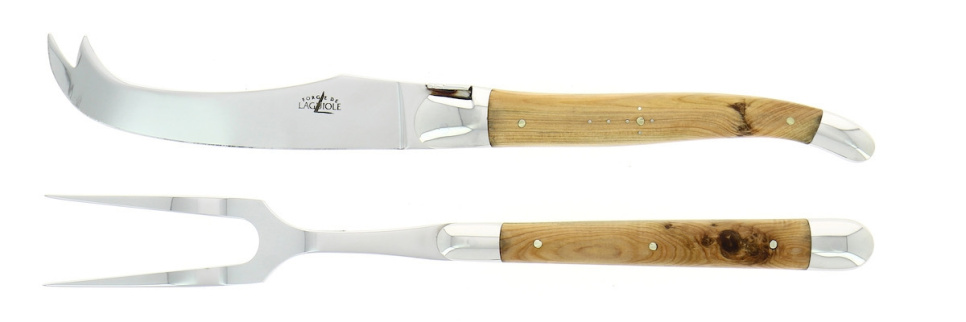 Kaasset, handvat van En, glanzend, Traditioneel - Forge de Laguiole in de groep Koken / Keukenmessen / Kaas messen bij The Kitchen Lab (1446-32879)