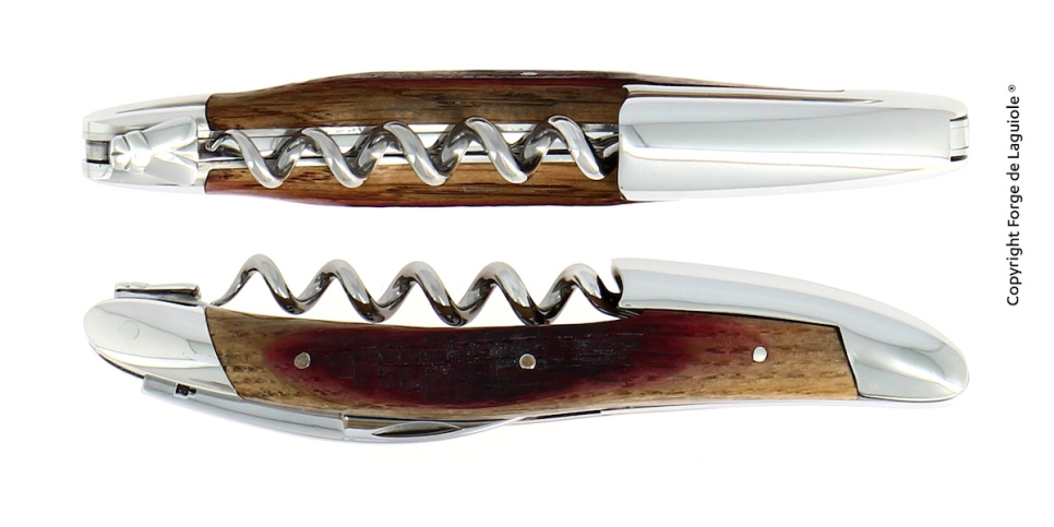Houten Sommeliermes van Eikenhouten Vat, gepolijst, Traditioneel - Forge de Laguiole in de groep Bar & Wijn / Wijn accessoires / Kelnersmessen & Flesopeners bij The Kitchen Lab (1446-32974)