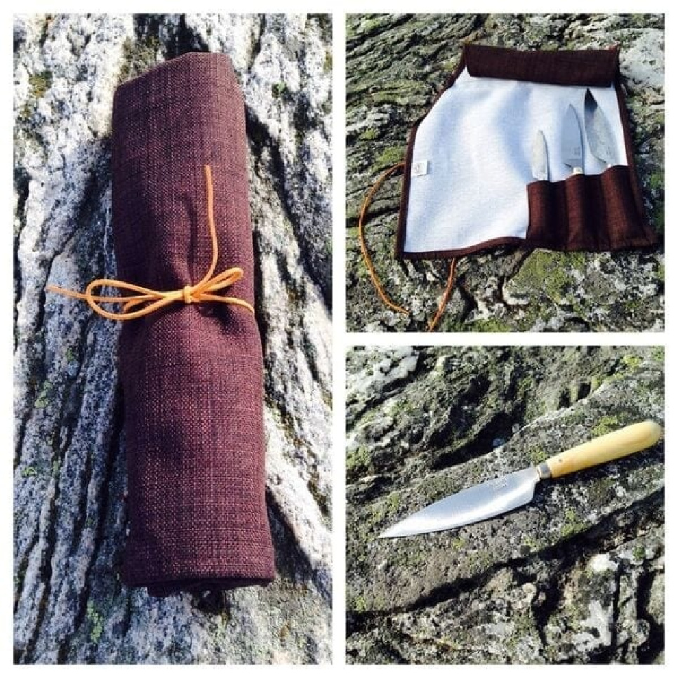 Messenset 3 messen in koolstofstaal en messenrol - Pallarès