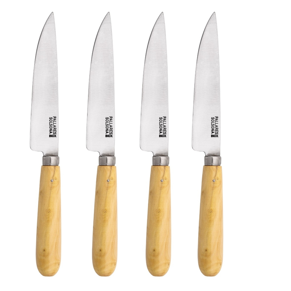Steakmes met buxushouten handvat, 4-pack - Pallarès in de groep Tafelschikking / Bestek / bij The Kitchen Lab (1451-35491)