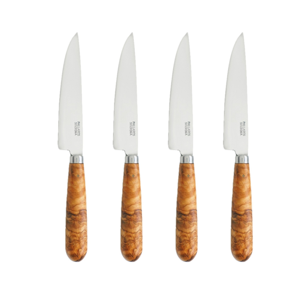 Steakmes met olijfhouten handvat, 4-pack - Pallarès in de groep Tafelschikking / Bestek / bij The Kitchen Lab (1451-35492)