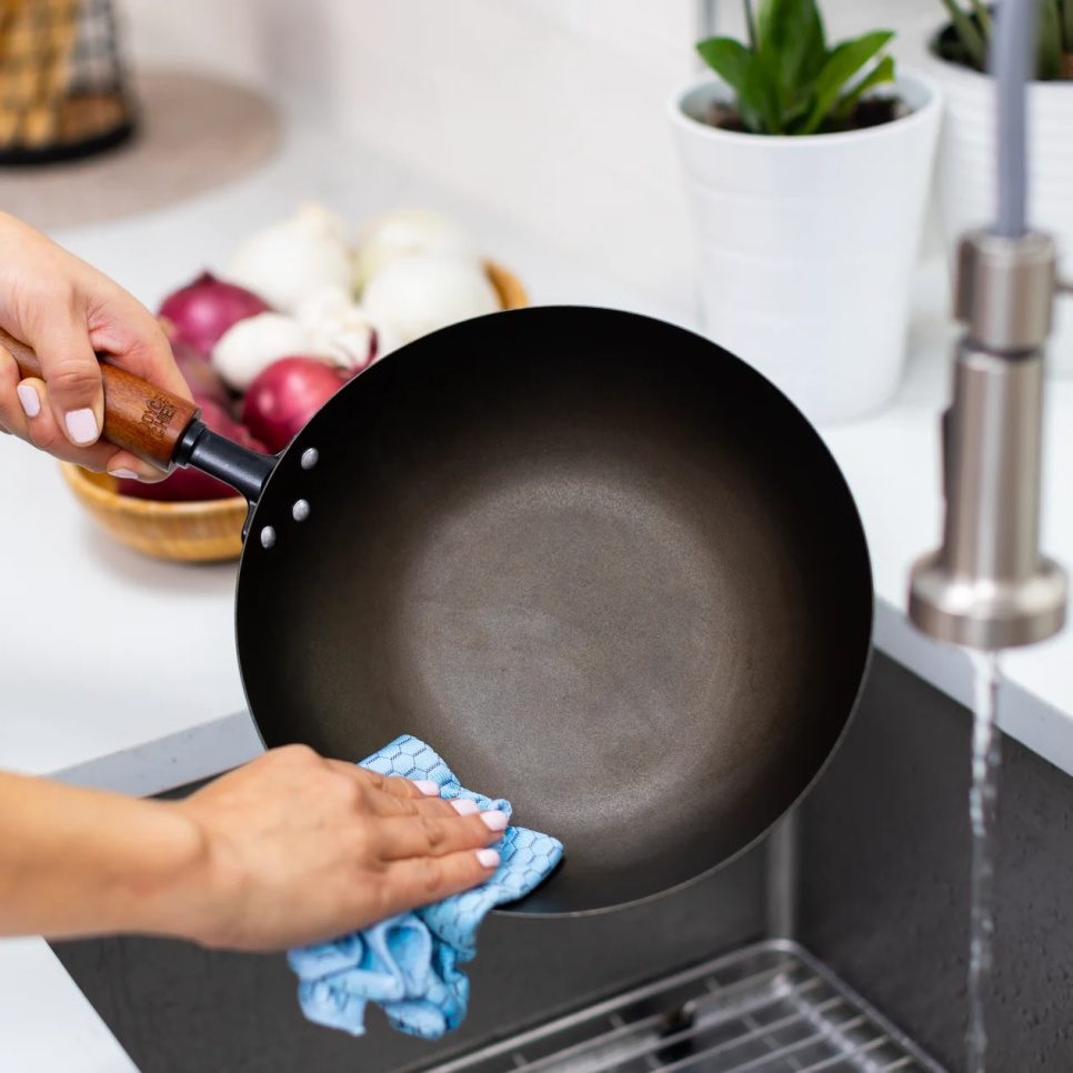 Stir Fry-pan van koolstofstaal, ingebrand - Joyce Chen