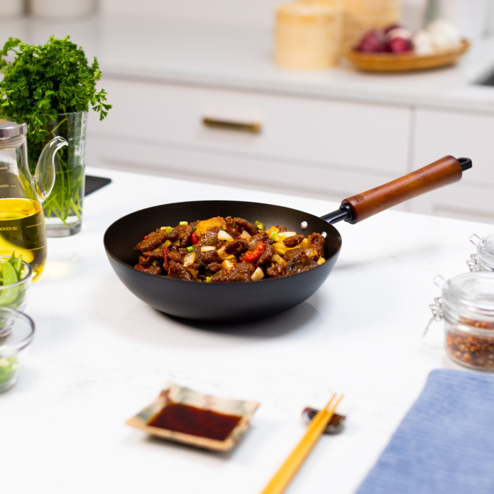 Stir Fry-pan van koolstofstaal, ingebrand - Joyce Chen