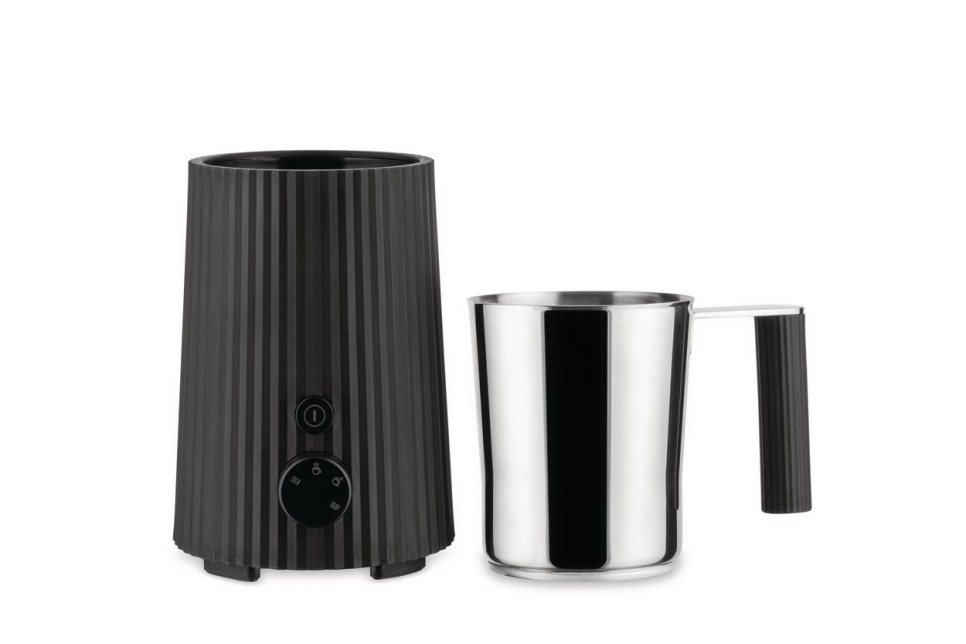 Melkopschuimer, Plissé, Zwart - Alessi in de groep Thee & Koffie / Koffie accessoires / Melkopschuimer bij The Kitchen Lab (1466-31428)