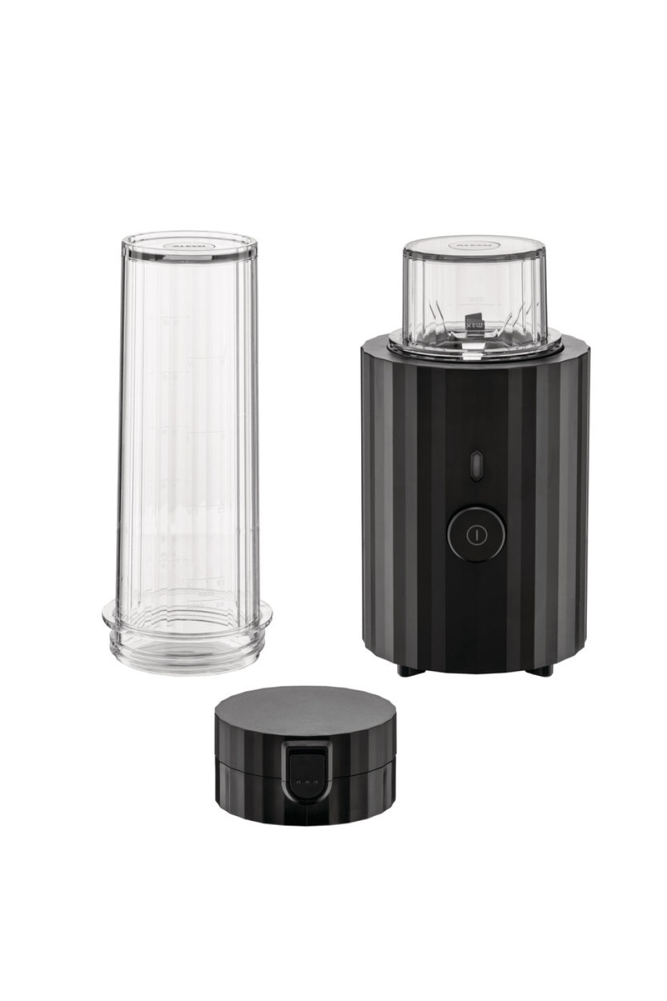 Blender / Minimixer, Plissé, Zwart - Alessi in de groep Keukenapparatuur / Mixen en hakken / Blenders bij The Kitchen Lab (1466-31437)