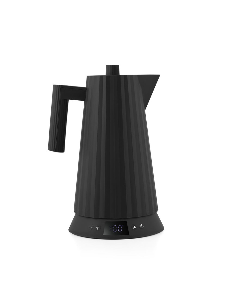 Waterkoker met temperatuurregeling, Plissé, Zwart - Alessi in de groep Keukenapparatuur / Verwarming & Koken / Waterkokers bij The Kitchen Lab (1466-31443)