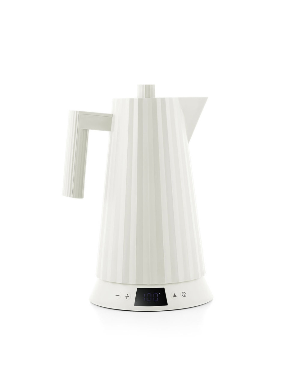 Waterkoker met temperatuurregeling, Plissé, Wit - Alessi in de groep Keukenapparatuur / Verwarming & Koken / Waterkokers bij The Kitchen Lab (1466-31444)
