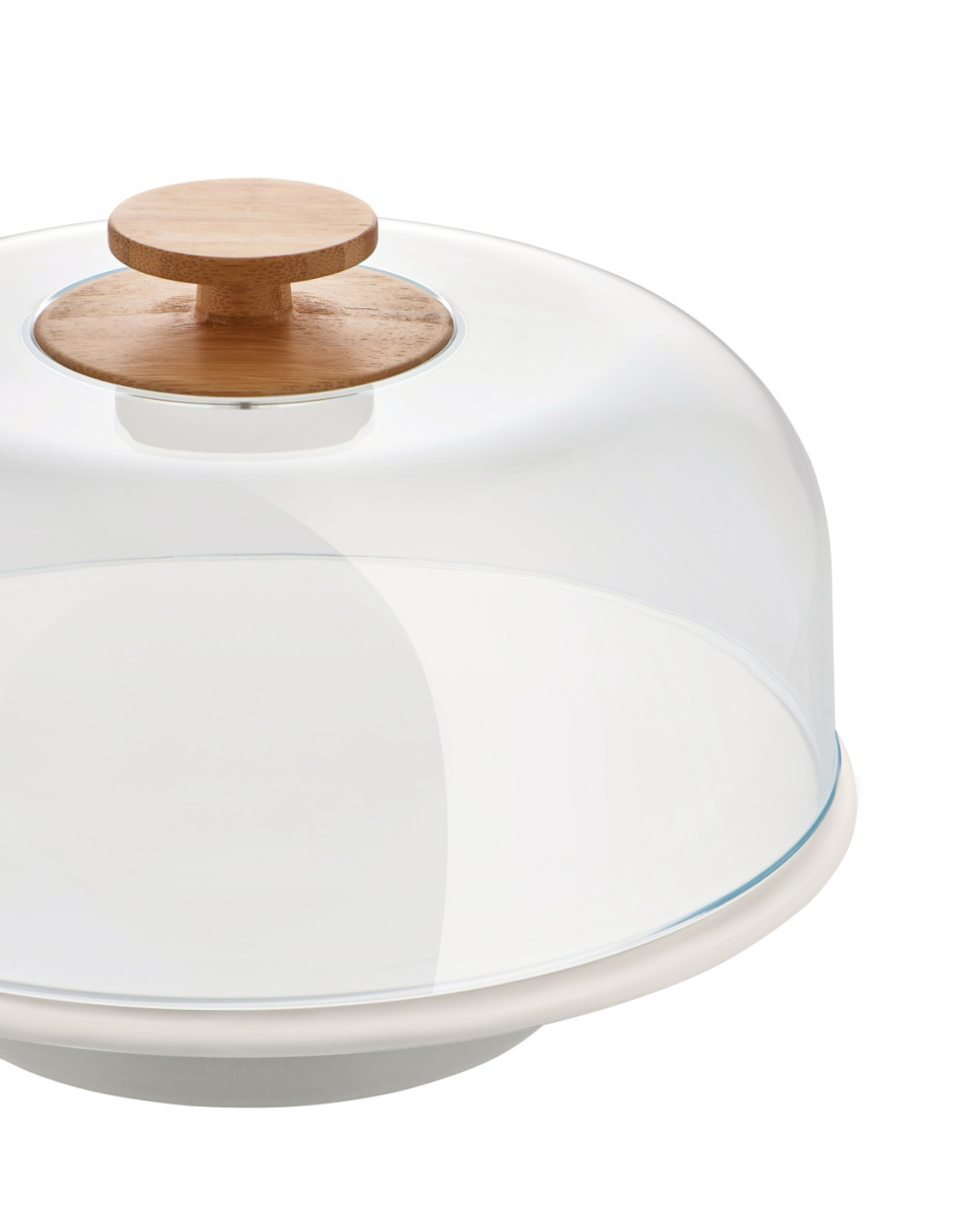 Taartplateau met plexiglazen koepel, Mattina - Alessi