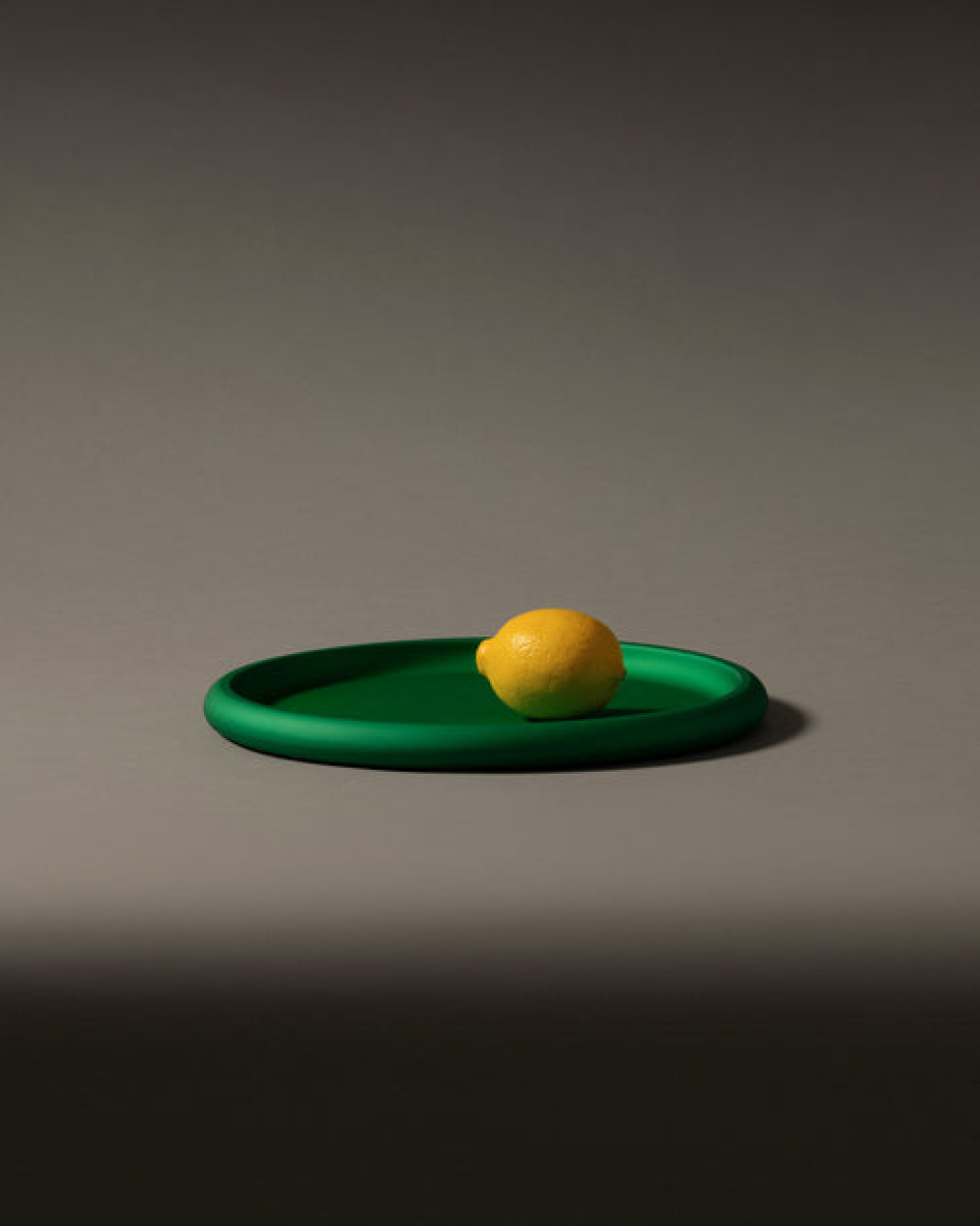 Serveerschaal van geanodiseerd aluminium, Discolo – Alessi – Groen