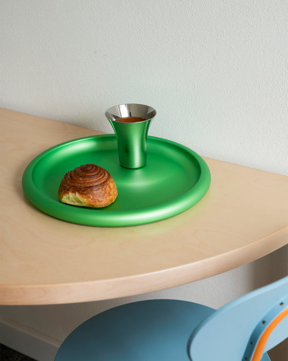 Serveerschaal van geanodiseerd aluminium, Discolo – Alessi – Blauw