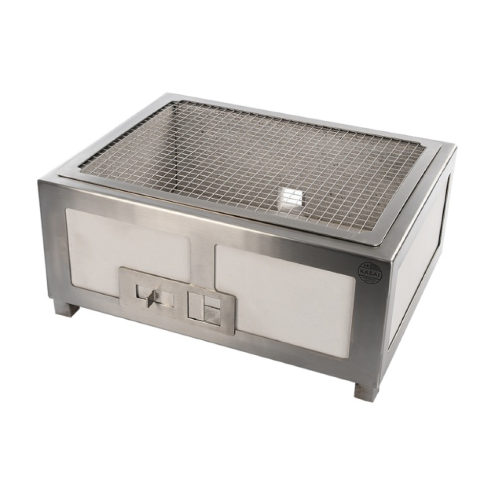 Tafel Barbecue/Konro Barbecue, 46x36 cm met RVS frame - Kasai in de groep Barbecues, Fornuizen & Ovens / Barbecueën / Tafelbarbecues bij The Kitchen Lab (1512-25806)