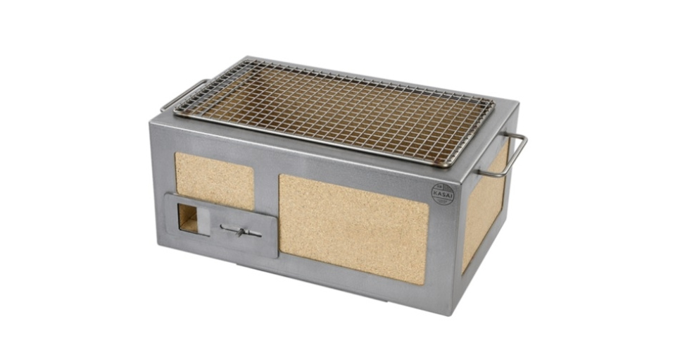 Tafelgrill/congrill met roestvrij stalen frame, Little 40 x 26 cm - Kasai in de groep Barbecues, Fornuizen & Ovens / Barbecueën / Tafelbarbecues bij The Kitchen Lab (1512-25807)